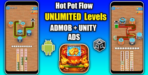 HotPot Flow Food Game 3D Unity Game Source Code
