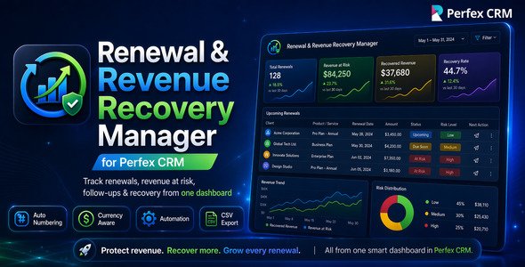 Perfex CRM Renewal Manager – Track Contracts, Subscriptions & Revenue Recovery