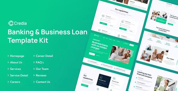 Credia - Banking & Business Loan Elementor Template Kit