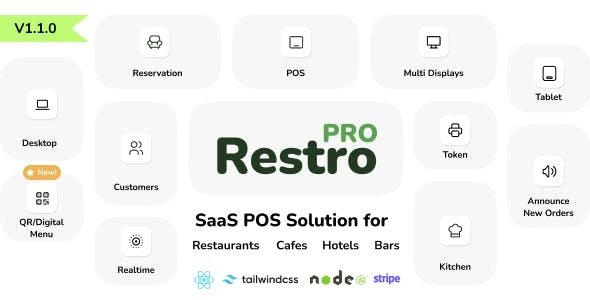 RestroPro SaaS - Restaurant POS Software React Node.js Script