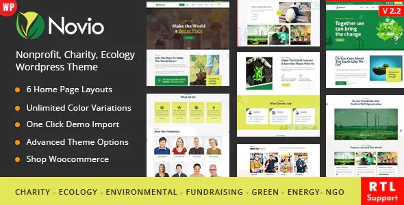 Novio - Nonprofit Charity WordPress Theme