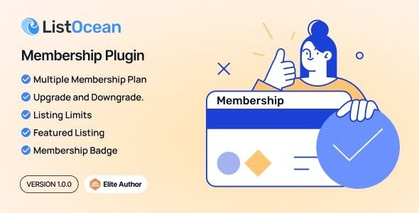 Membership Plugin - Listocean Classified Ads Listing Marketplace Platform