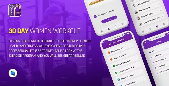 30 Days Home Workout Plan - Flat Stomach Workout - Full Android Application