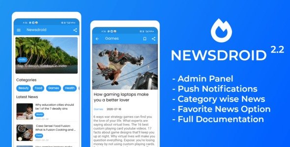 News app with Admin Panel , Admob and Facebook Ads