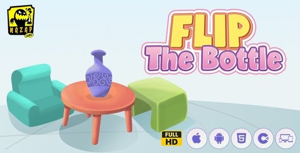 Flip The Bottle | Balancing Arcade Game (Construct)
