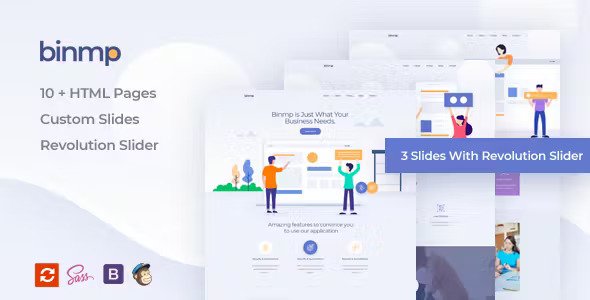 Binmp - App and Software Landing HTML Template