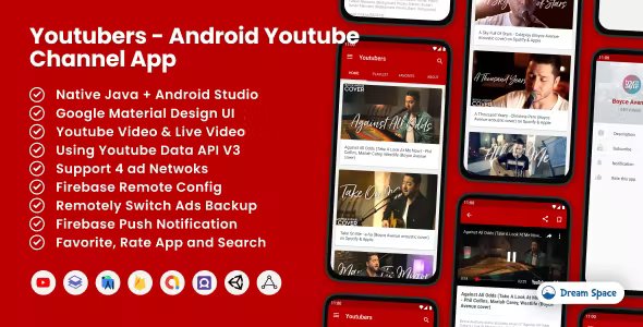 Youtubers - Android Youtube Channel App 4.0