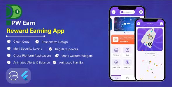 PW Earn - Reward Earning App Flutter Template