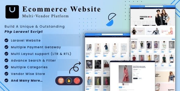 eCommerce - Multi vendor ecommerce Website with Admin panel