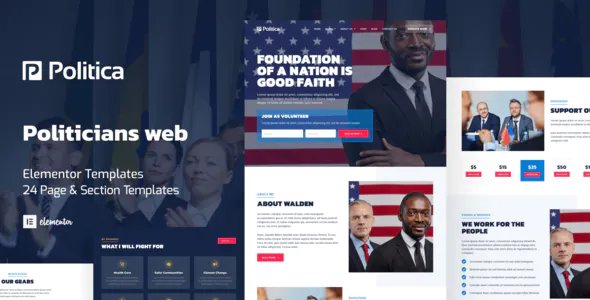 Politica - Politician & Public Servant Elementor Template Kit