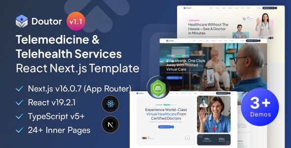 Doutor – React Nextjs Telemedicine Doctor & Medical Template