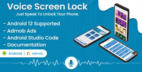 Voice Screen Lock - Admob ads - Android app (Android 12 Supported)