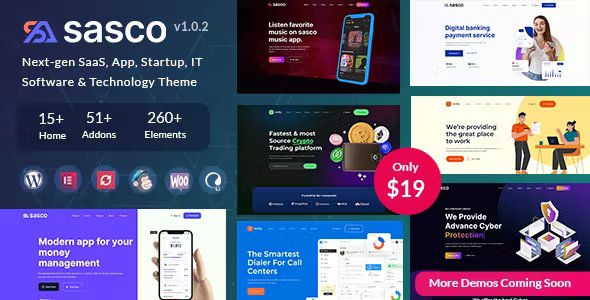 Sasco - SaaS Startup Multipurpose WordPress Theme