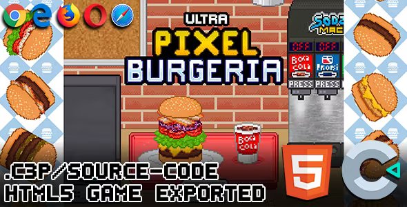 Ultra Pixel Burgeria HTML5 / Construct 3 Game