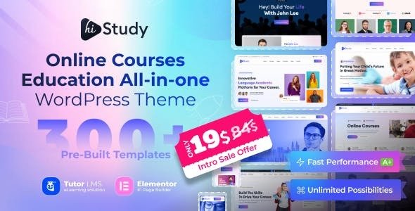 HiStudy - Online Courses & Education WordPress Theme