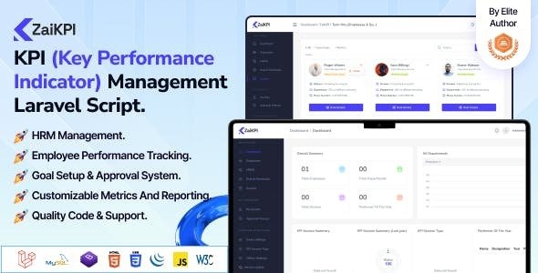 ZaiKPI - KPI (Key Performance Indicator) Management Laravel Script