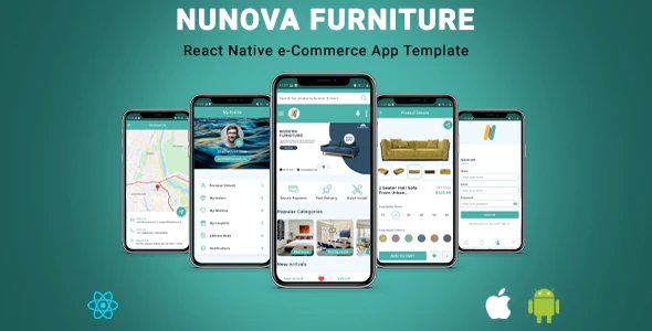 NunovaFurniture - React Native eCommerce App Template