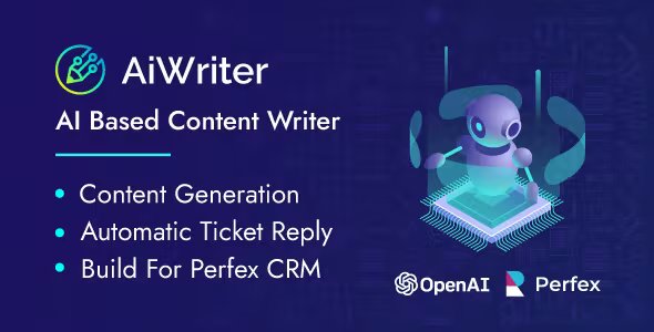 Perfex AiWriter - AI Content Generator And AI Ticket Reply Module