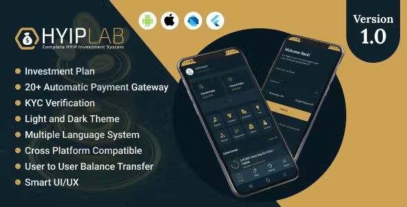 HYIPLab - Cross Platform Mobile Application