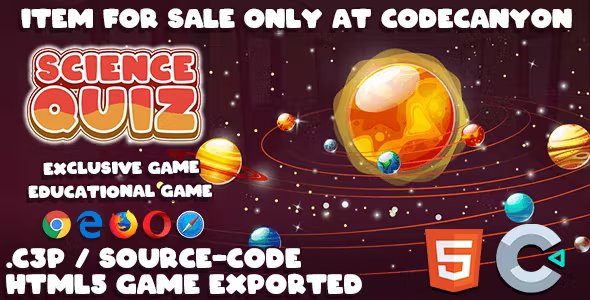 Science QUIZ HTML5 Game - With Construct 3 File