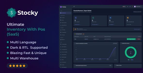 Stocky SaaS – POS & Inventory Management | ERP, HRM, WooCommerce & Online Store