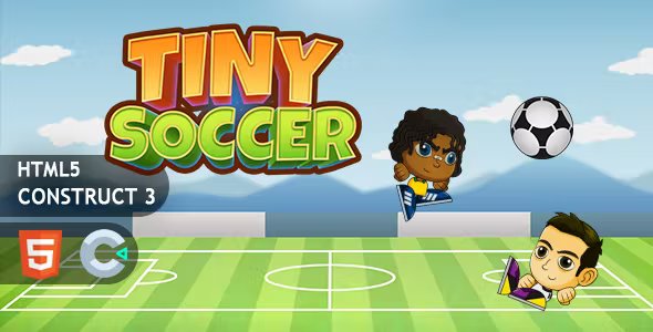 Tiny Soccer Construct 3 HTML5 Game