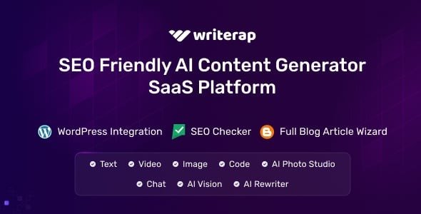 Writerap - AI Content Generator with SEO Optimizer SaaS Application