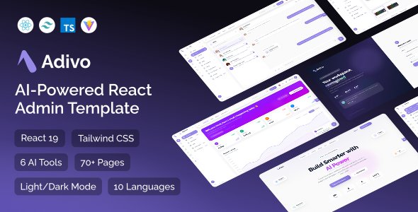 Adivo - AI-Ready React Admin Template (React 19)