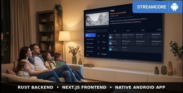 StreamCore - IPTV/OTT Platform with Reseller Panel & Android TV App