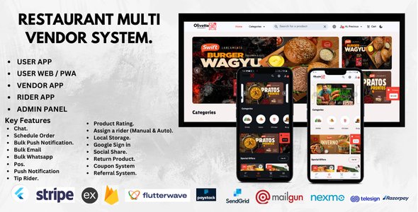 Olivette - Multivendor Restaurant System