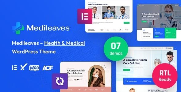 Medileaves - Health & Medical WordPress Theme + RTL Ready