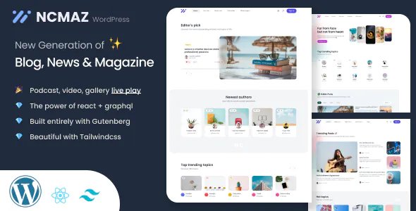 Ncmaz - Blog Magazine WordPress Theme
