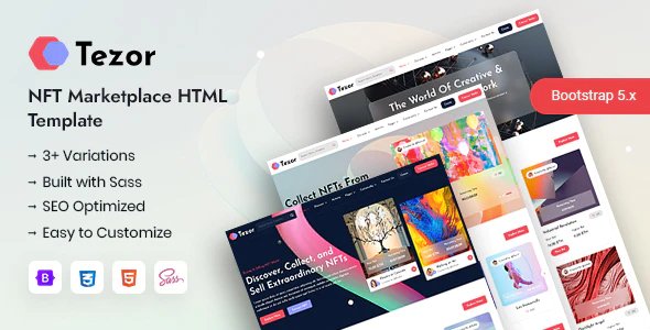 Tezor - NFT Marketplace HTML Template