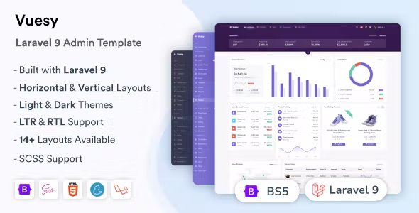 Vuesy - Laravel 10 Admin & Dashboard Template
