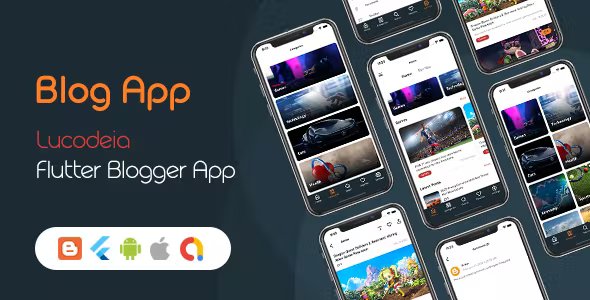 Lucodeia Blog - Flutter Blogger App - Admob - DarkMode