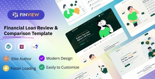 Finview - Financial Loan Review and Comparison Affiliate WordPress Theme.