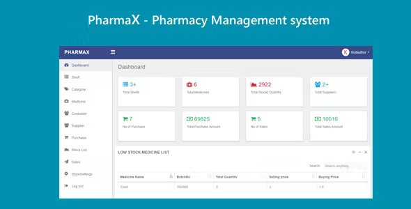 PharmaX - Pharmacy management System C# ASP.NET MVC