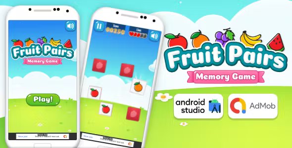 Fruit Pairs - Memory Game Android Studio Project with AdMob Ads + Ready to Publish