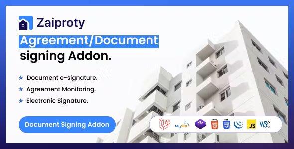Zaiproty - Agreement/Document signing Addon