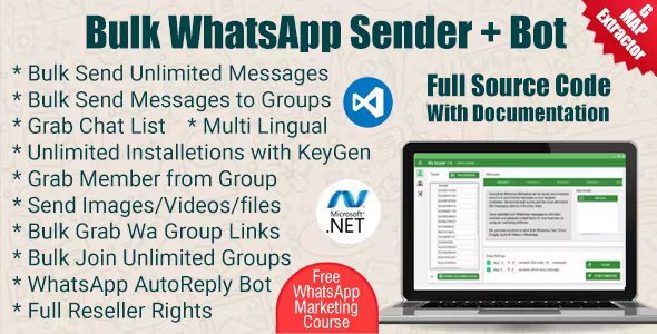WaSender Bulk WhatsApp Sender + Group Sender + WhatsApp Auto Reply Bot