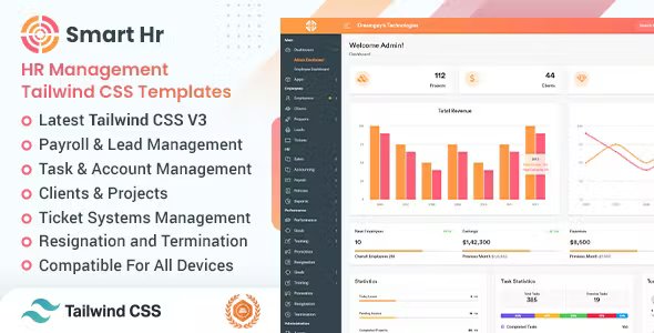 Smarthr - Tailwind CSS Admin Dashboard Template