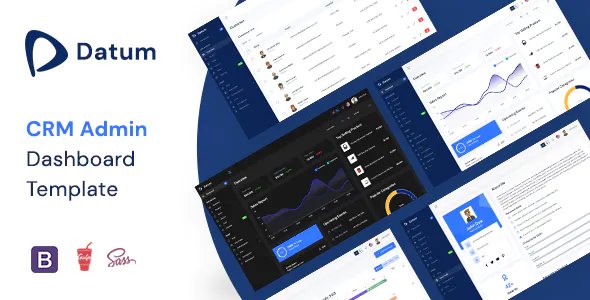 Datum - React, Vue, Laravel, HTML CRM Admin Dashboard Template