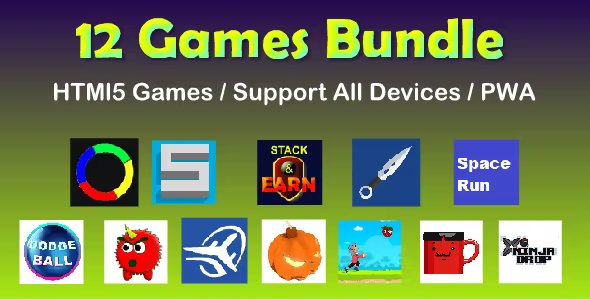 12 Games Bundle - HTML5 Games