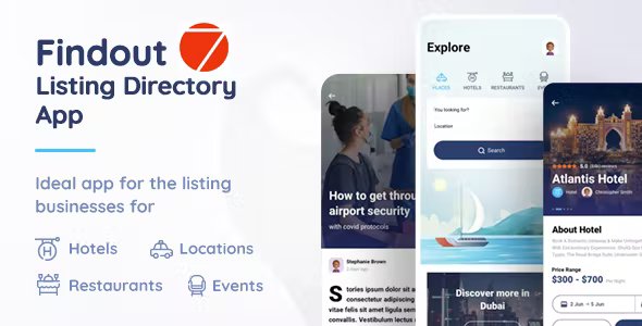 Findout - Listing Directory App Framework Template