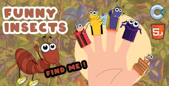 Funny insects Game - Construct 3 - HTML Game