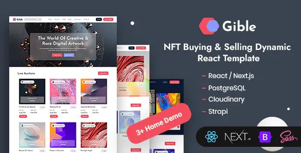 Gible - React Next NFT Marketplace Template