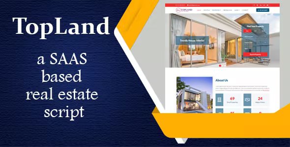 TopLand - Laravel Real Estate Agency Portal with SAAS