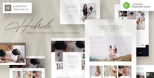 Hibride – Bridal Photography & Wedding Planner Elementor Template Kit