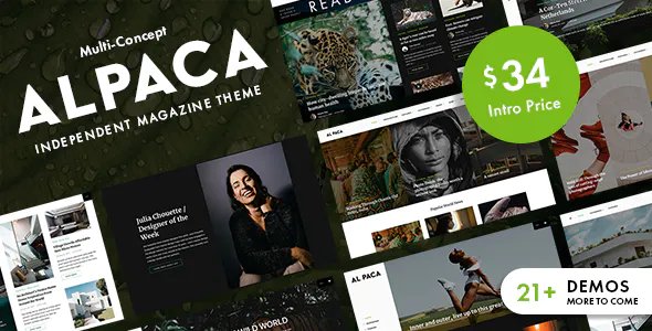 Alpaca - Independent Magazine WordPress Theme