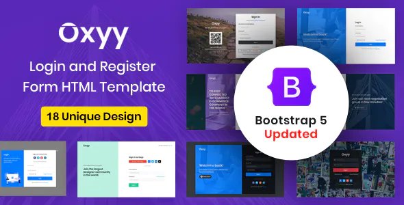 Oxyy - Login and Register Form HTML Templates
